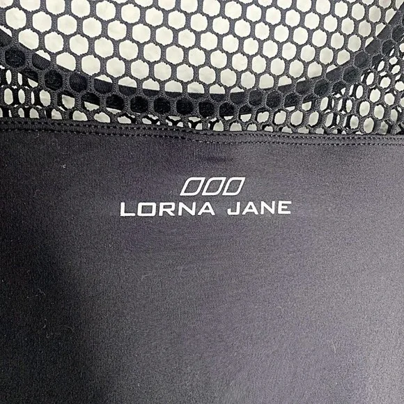 Lorna Jane Perforated Mesh-Yoke Long Sleeve Tee in Black - Picture 4 of 5